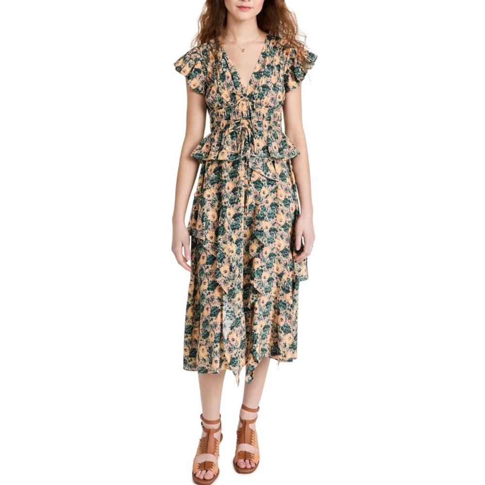 Ulla Johnson Avia Floral Silk Dress Size 4
